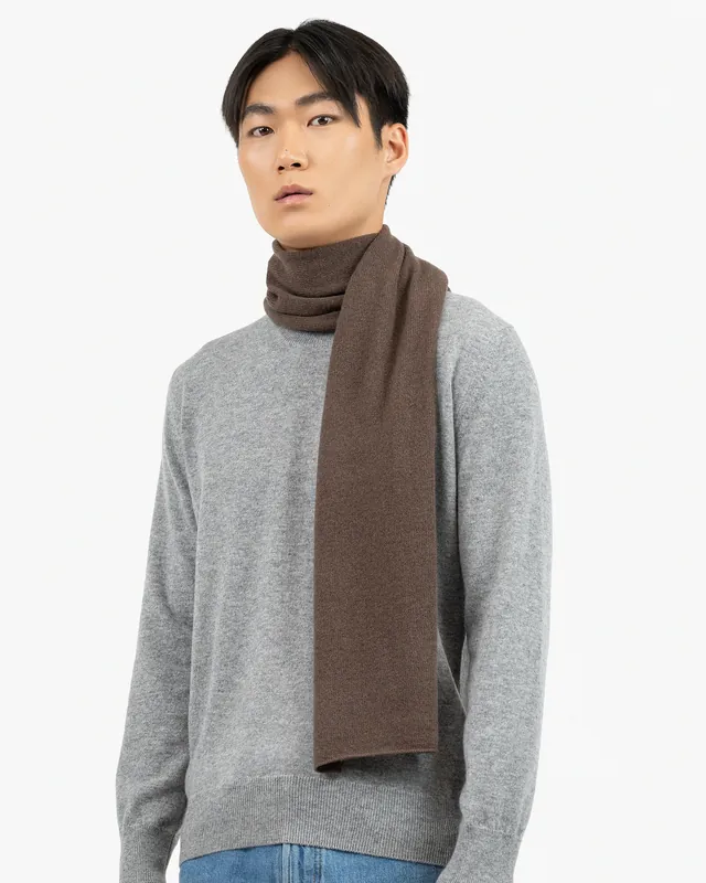 Men's Essential Scarf - Brown