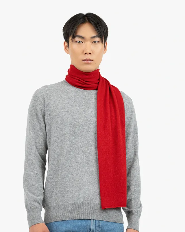 Men's Essential Scarf - Red