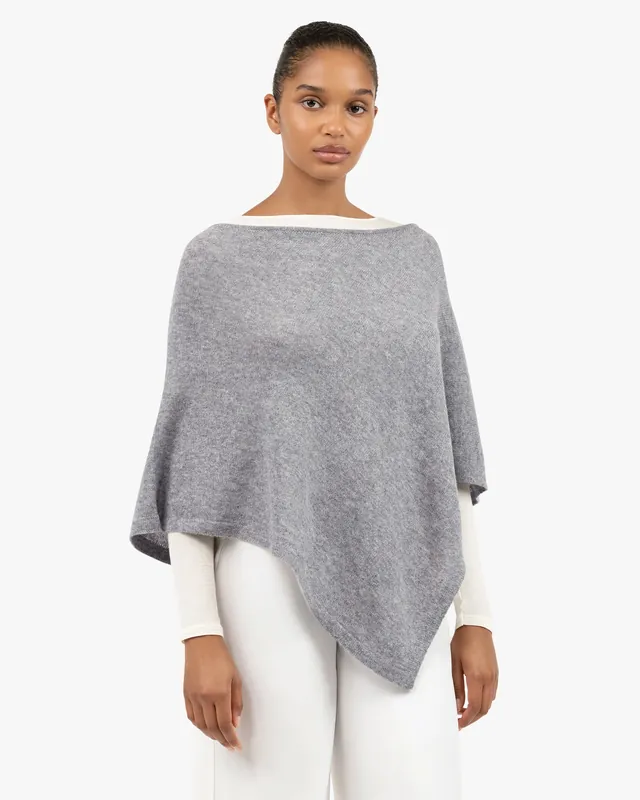 Ostuni Poncho - Medium Grey