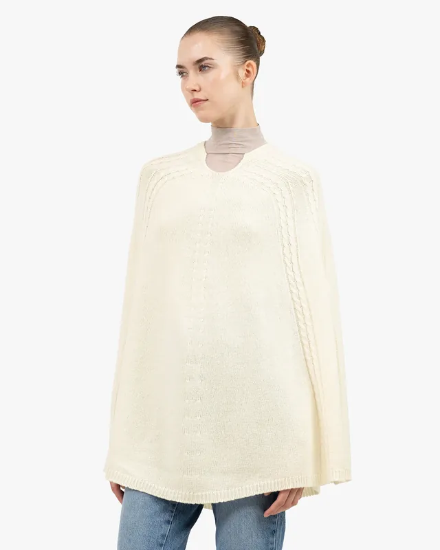 Riviera Poncho - White