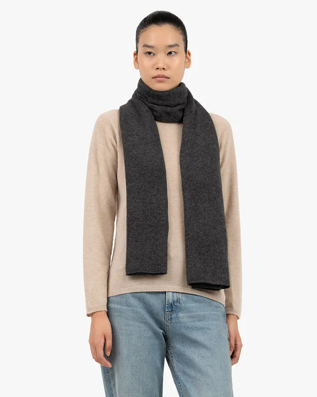 Women's Essential Maxi Scarf - Charcoal