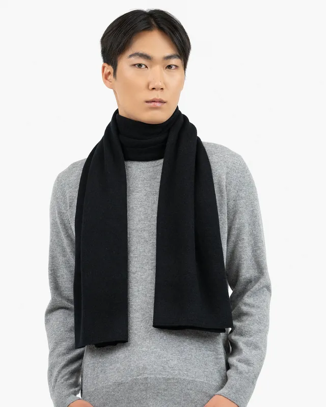 Men's Essential Maxi Scarf - Black