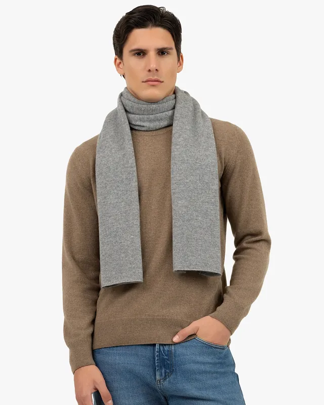 Men's Essential Maxi Scarf - Medium Grey