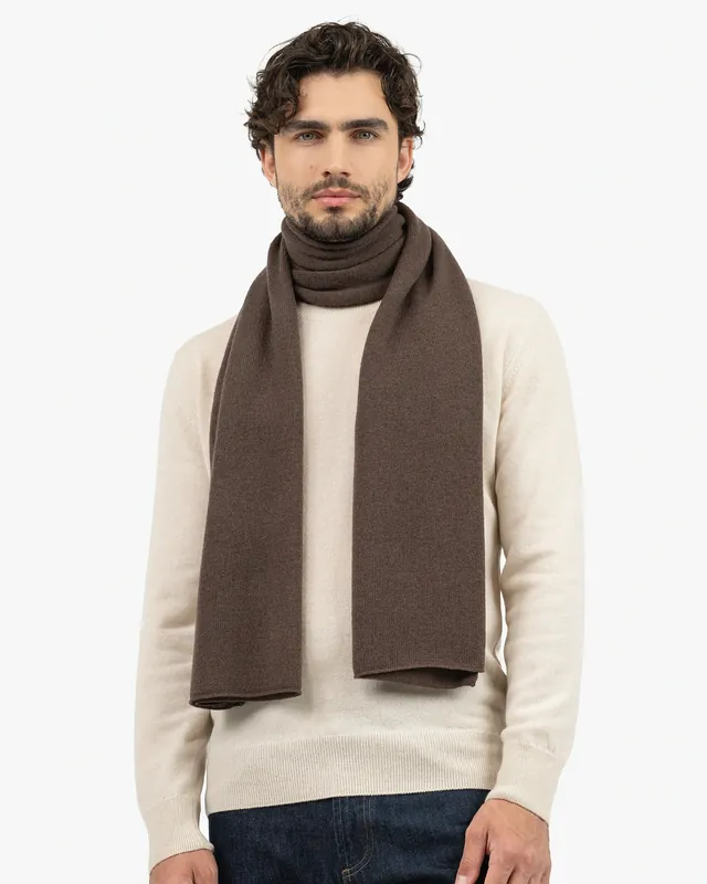 Men's Essential Maxi Scarf - Brown