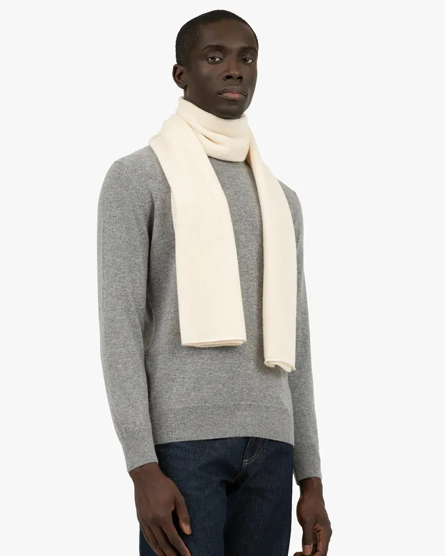 Men's Essential Maxi Scarf - White