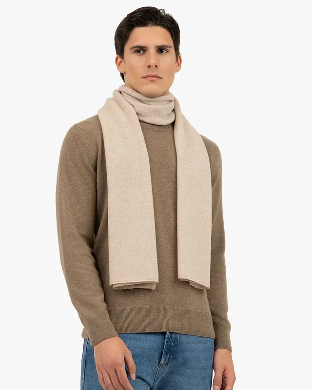 Men's Essential Maxi Scarf - Beige