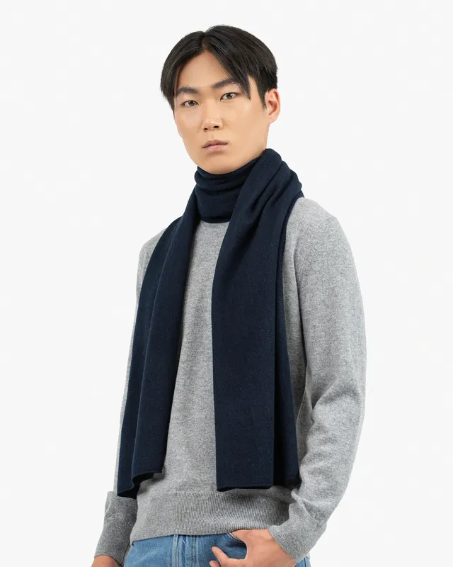 Men's Essential Maxi Scarf - Night Blue