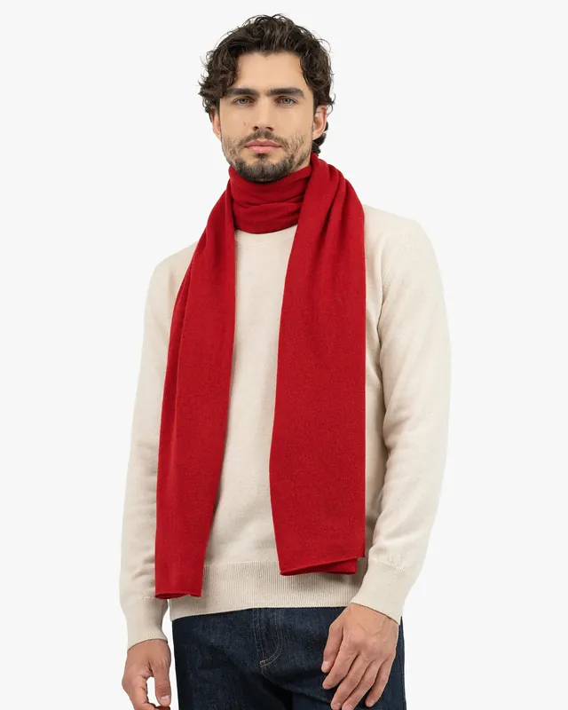 Men's Essential Maxi Scarf - Red