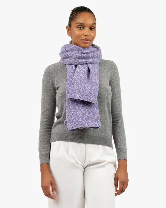 Women's Mouliné Maxi Scarf - Purple