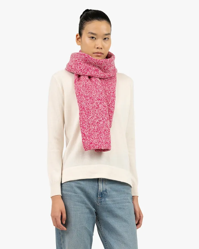 Women's Mouliné Maxi Scarf - Fuchsia