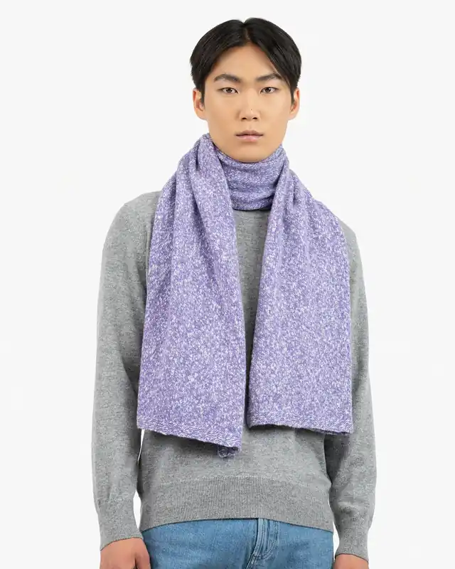 Men's Mouliné Maxi Scarf - Purple