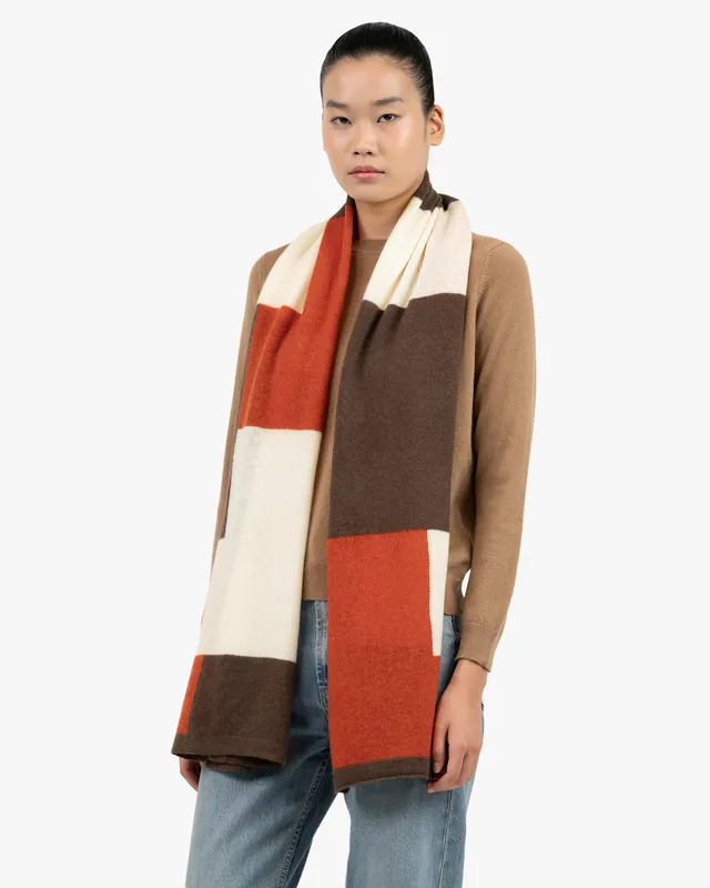 Mondrian Maxi Scarf - Red