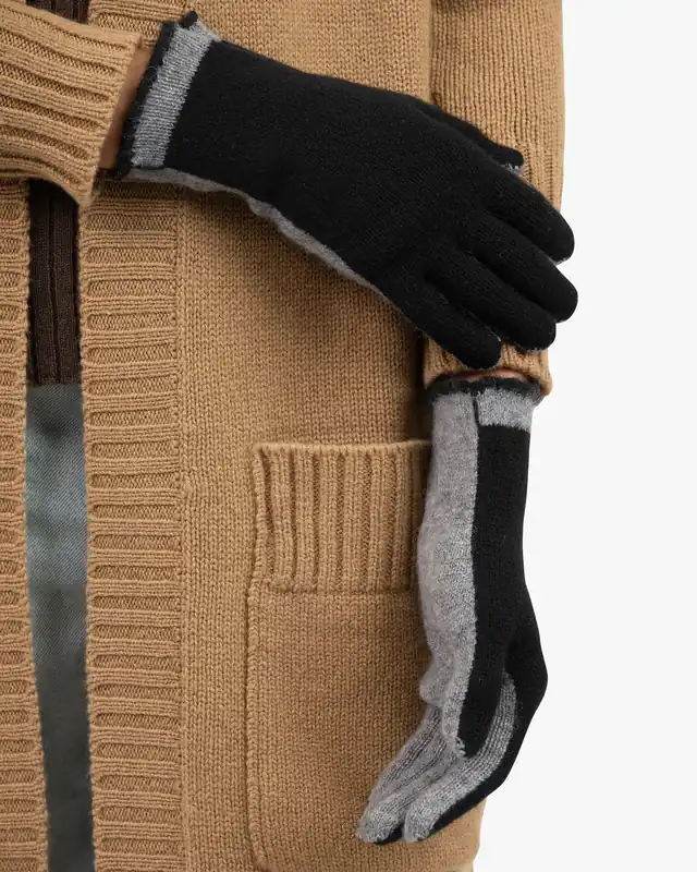 Two-Tone Gloves - Medium Grey