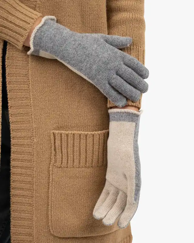 Two-Tone Gloves - Medium Grey