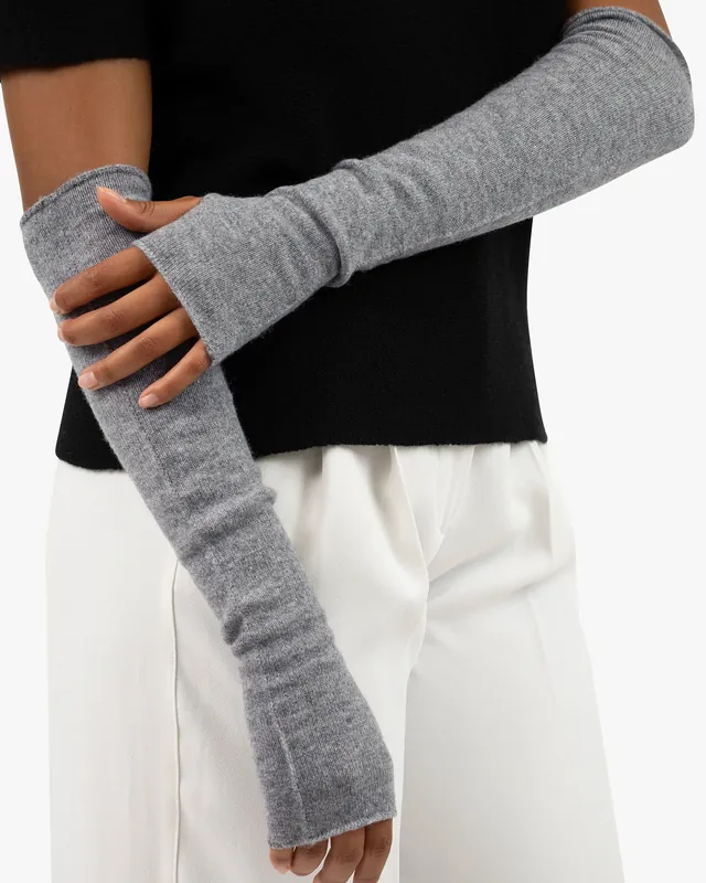 Fingerless Gloves - Medium Grey