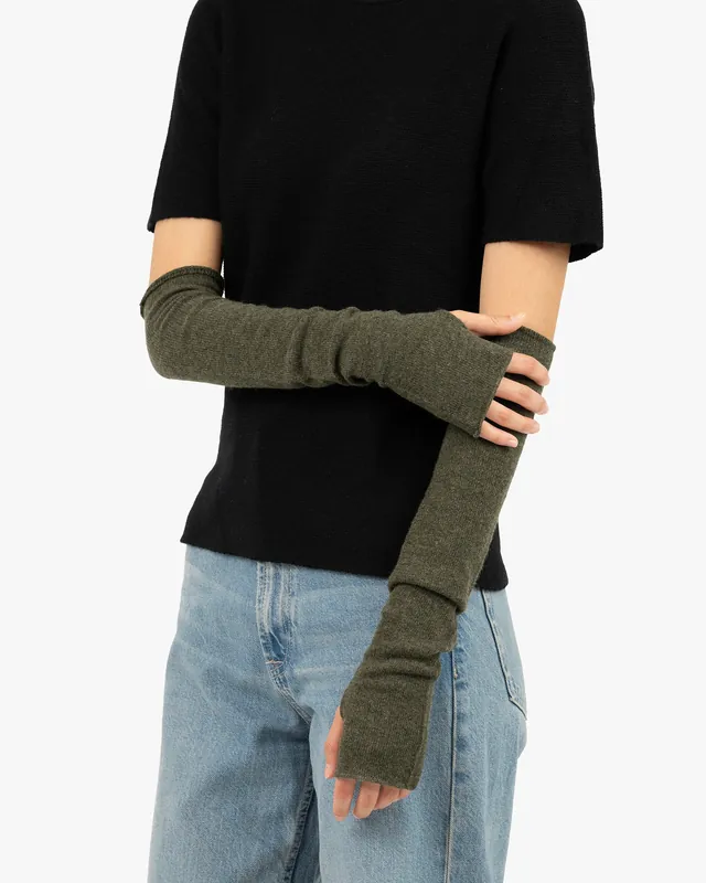 Fingerless Gloves - Green