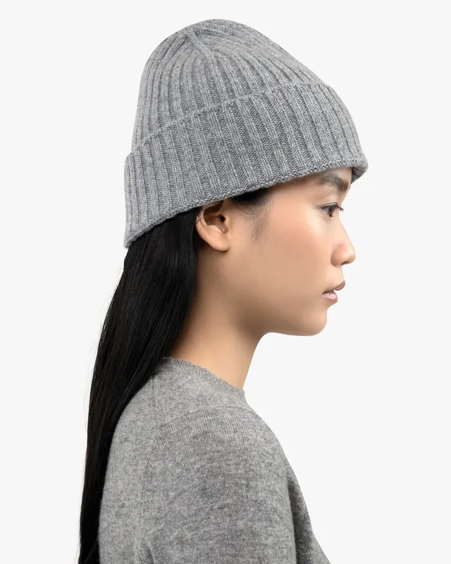 Women's Ribbed Hat - Medium Grey