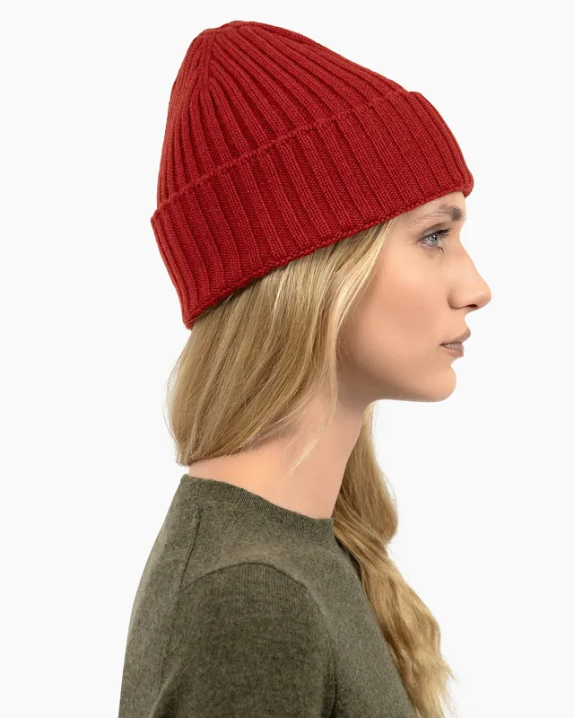 Women's Ribbed Hat - Red
