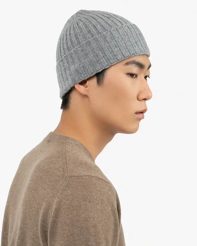 Men's Ribbed Hat - Medium Grey