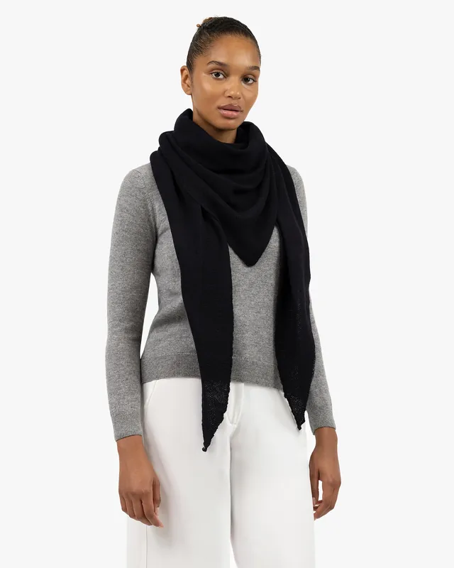 Maxi Triangle Scarf - Black