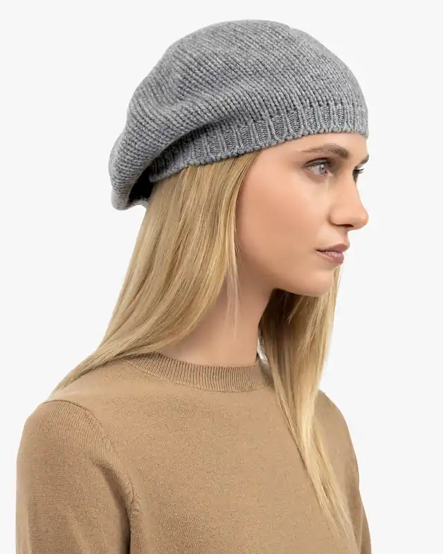 Virginia Beret - Medium Grey