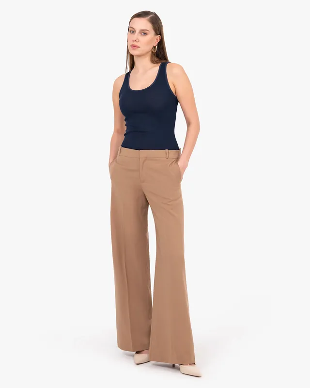 Scoop Neck Pleated Top - Blue