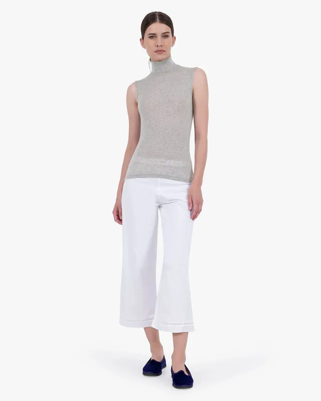 Ultralight Mock Neck Tank Top - Grey