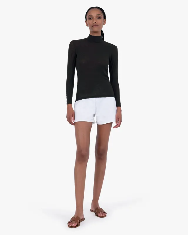 Ultralight Mock Neck Top - Black
