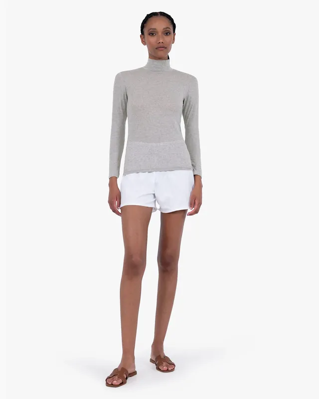 Ultralight Mock Neck Top - Grey