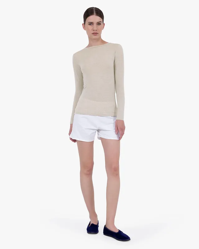 Ultralight Boat Neck Top - Walnut