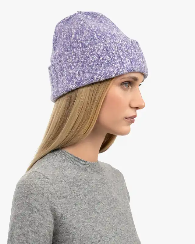 Women's Mouliné Hat - Purple