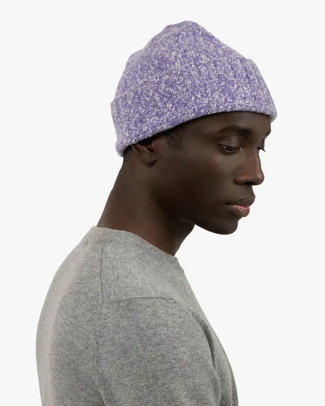 Men's Mouliné Hat - Purple