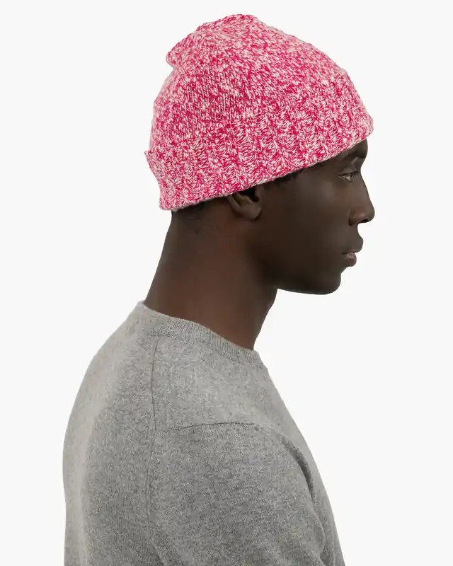 Men's Mouliné Hat - Fuchsia
