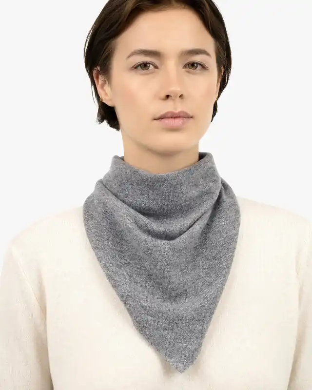 Women's Bandana Scarf - Medium Grey