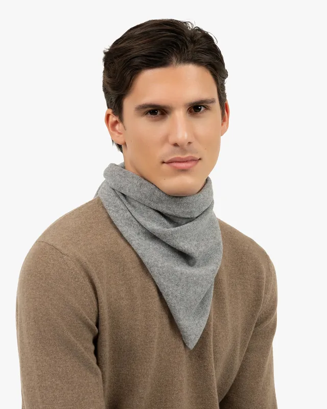 Men's Bandana Scarf - Medium Grey