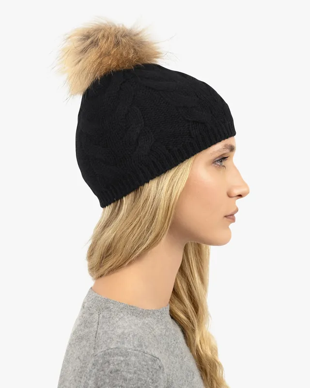 Pom-Pom Hat - Black