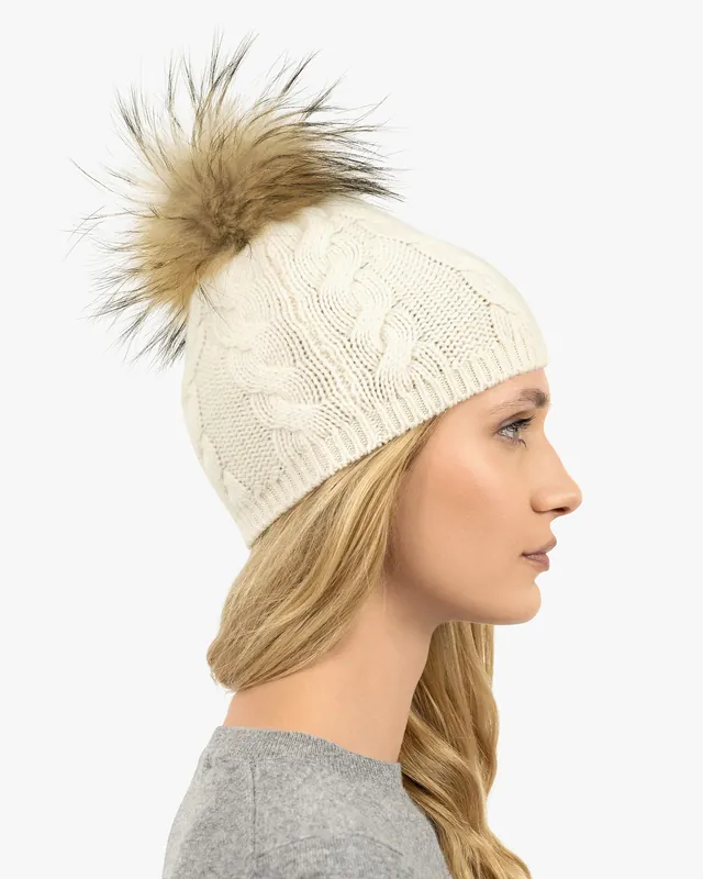 Pom-Pom Hat - White