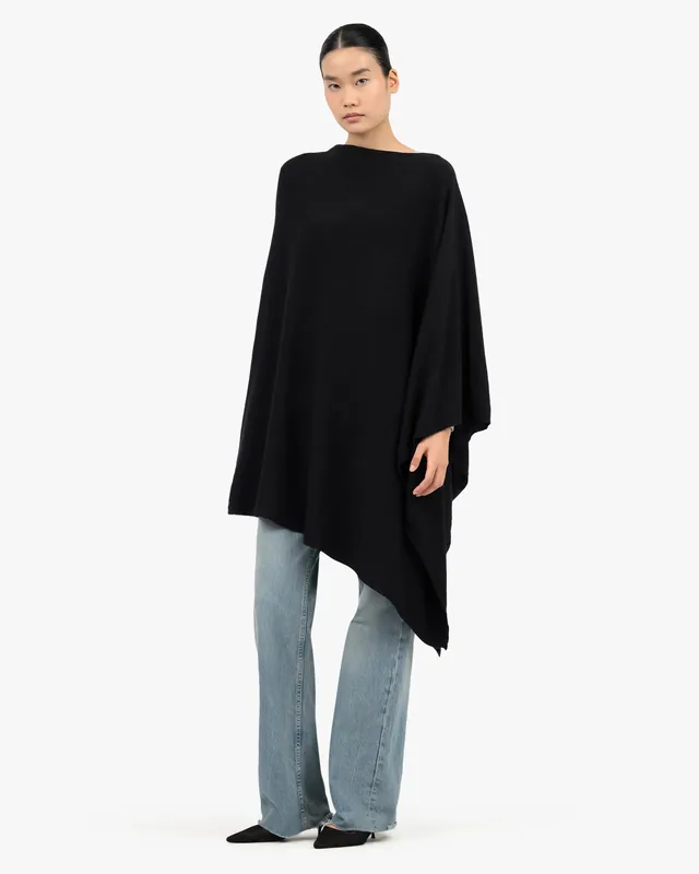 Mayfair Poncho - Black