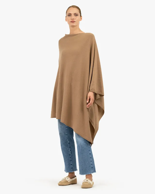 Mayfair Poncho - Camel