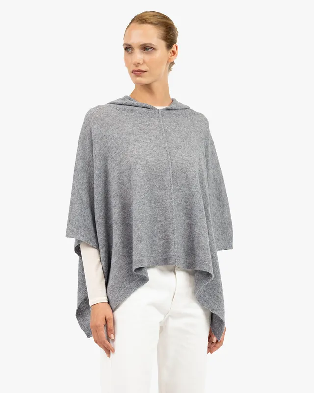 Hoodie Cape - Medium Grey