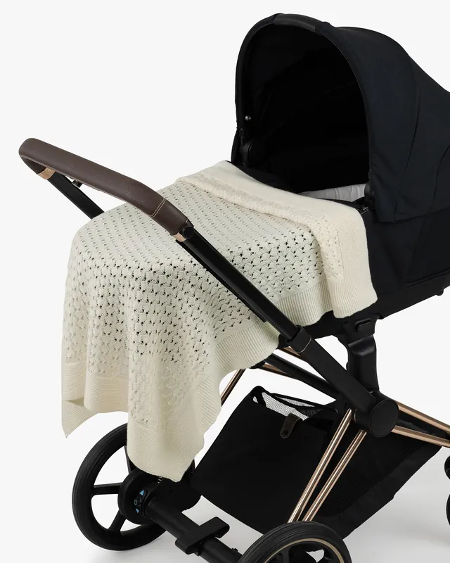 Openwork Baby Blanket - White