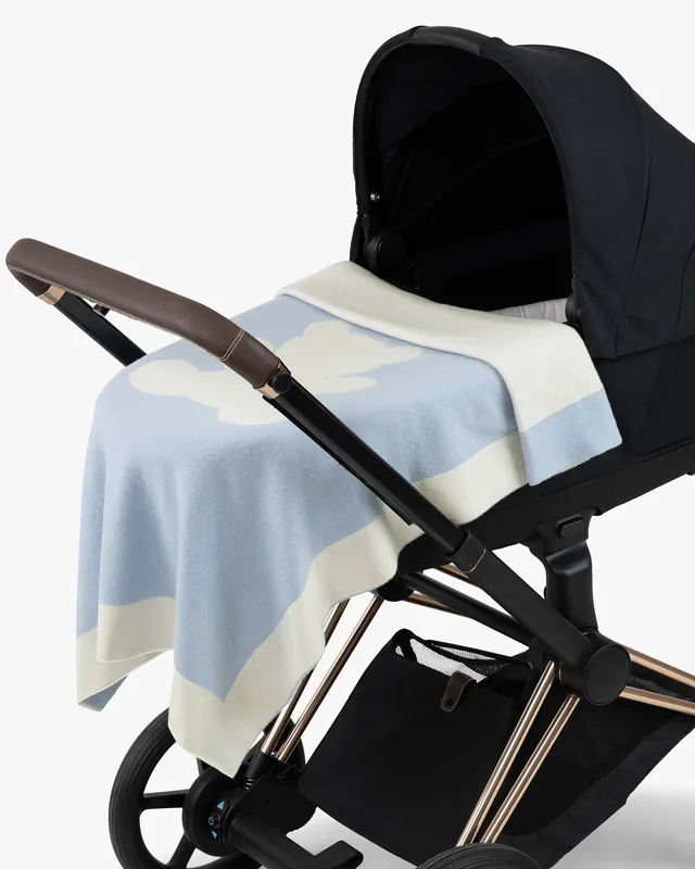 Teddy Bear Baby Blanket - Light Blue