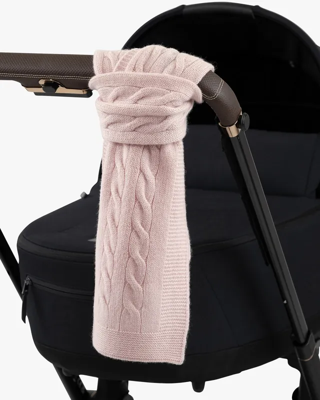 Cable Knit Baby Scarf - Pink