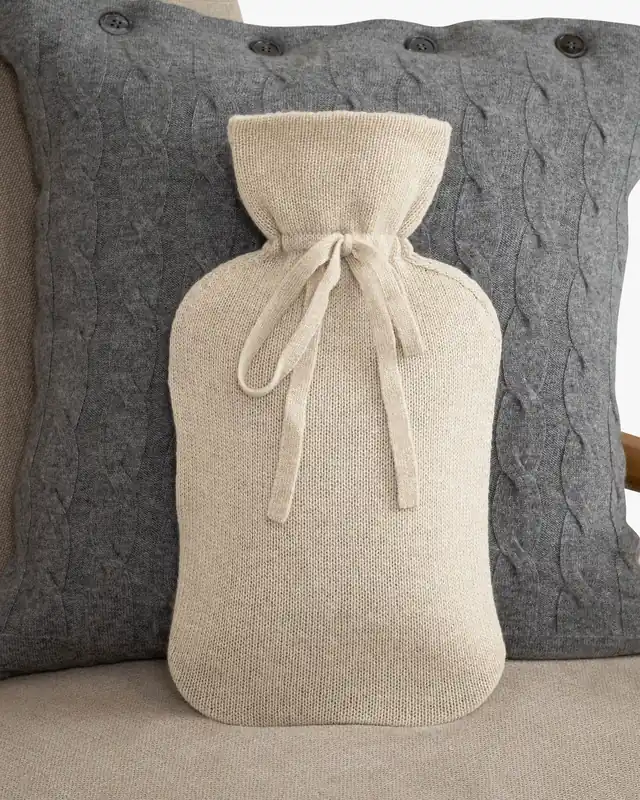 Hot Water Bottle Cover - Beige