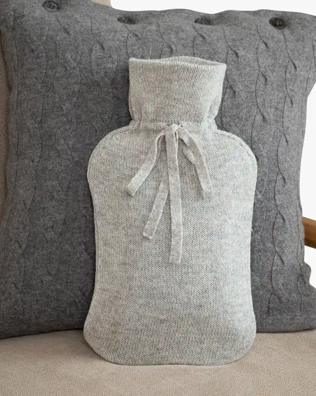 Hot Water Bottle Cover - Light Grey