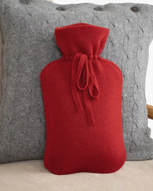 Hot Water Bottle Cover - Red