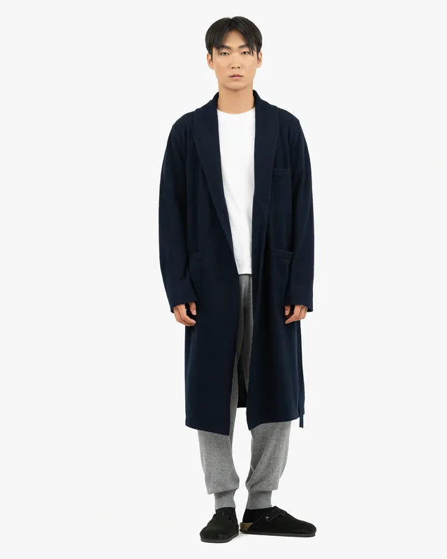 Oberon Lounge Robe - Night Blue