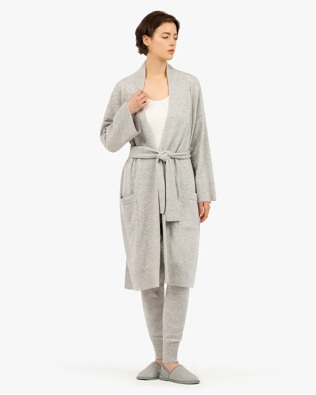 Théa Lounge Robe - Light Grey