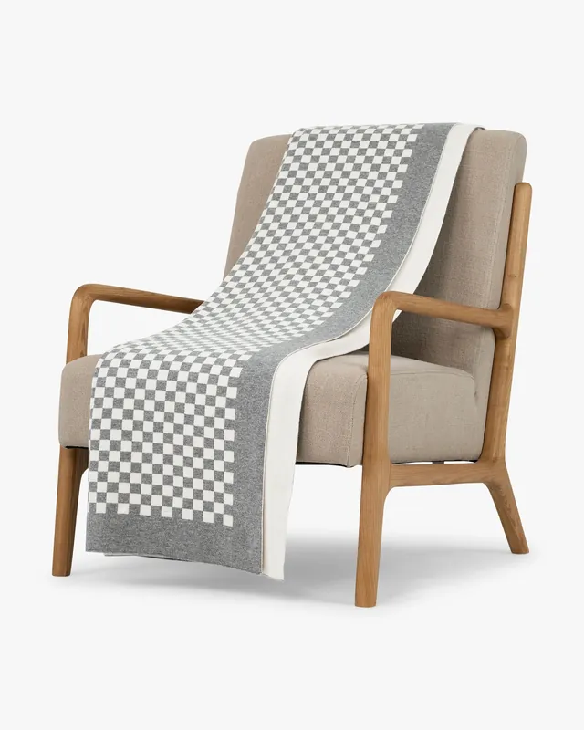 Damier Blanket - Medium Grey