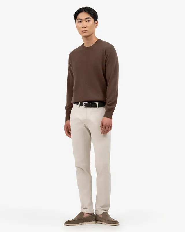 Men's Classic Crew Neck Sweater - Brown